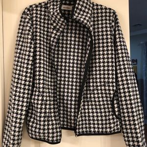 Warm black and white jacket.